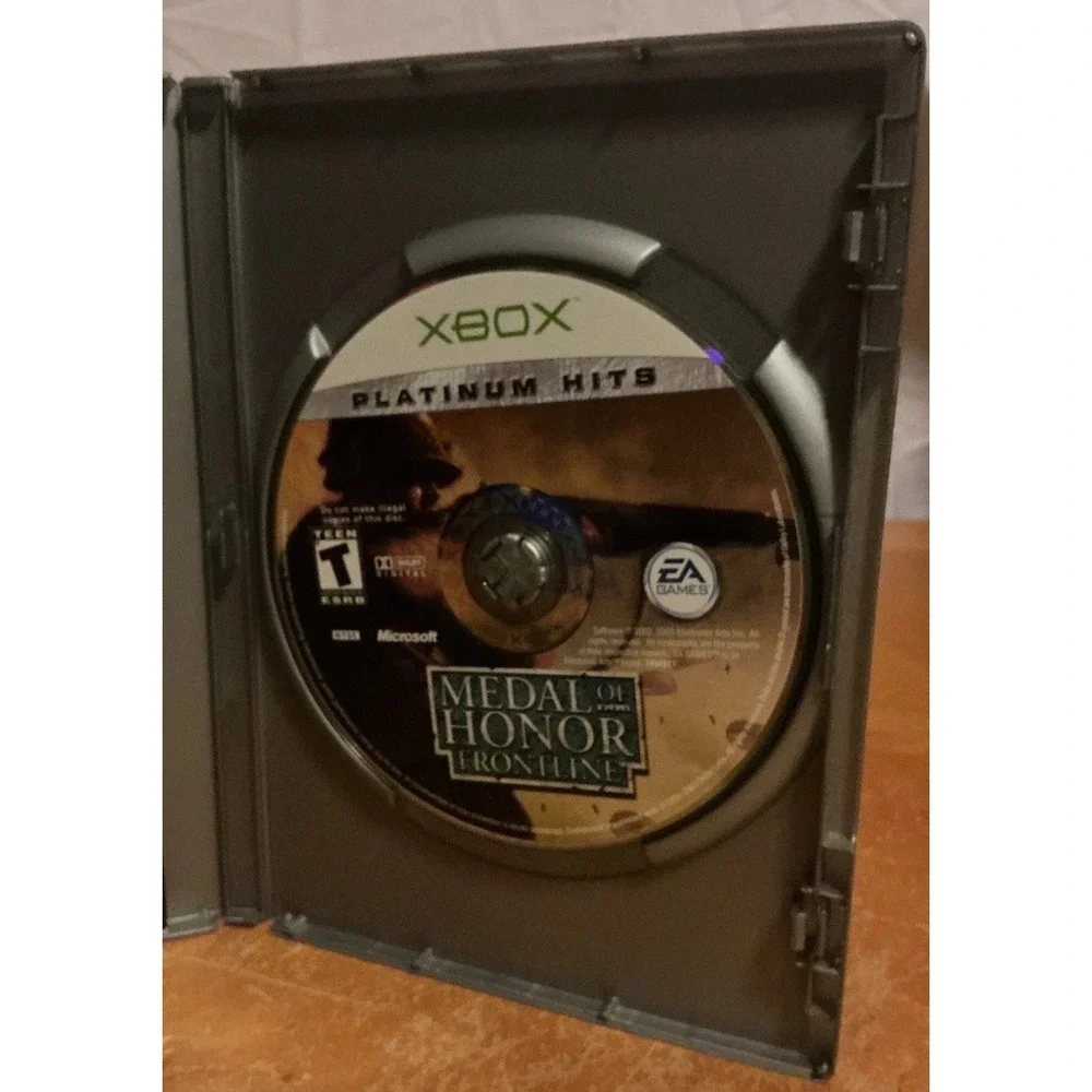 Medal of Honor: Frontline (Microsoft Xbox, 2002) Platinum Hits, No Test, Scratch